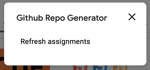 The Refresh assignments option